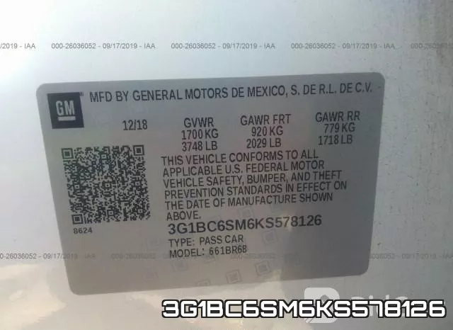 3G1BC6SM6KS578126 фото 10