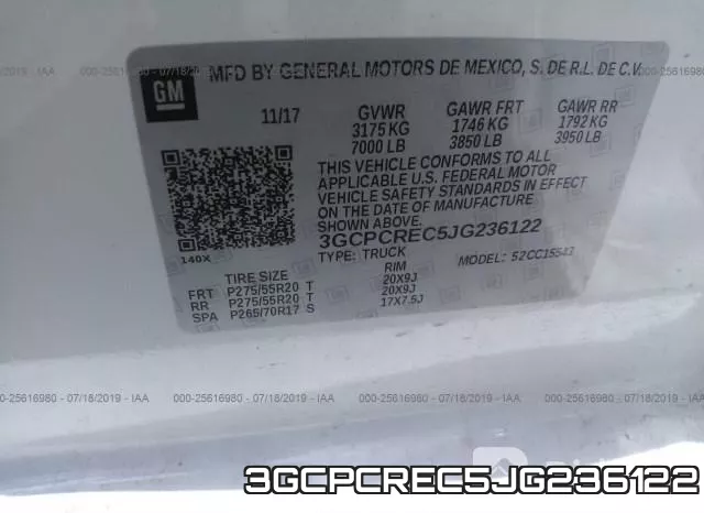 3GCPCREC5JG236122 фото 10