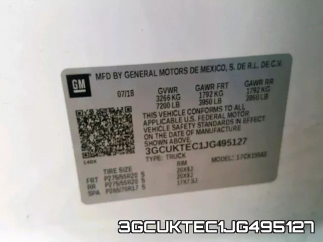 3GCUKTEC1JG495127 фото 2