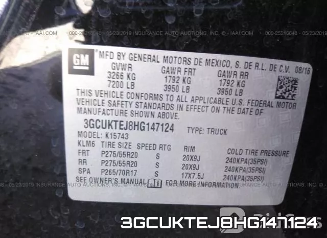 3GCUKTEJ8HG147124 фото 10