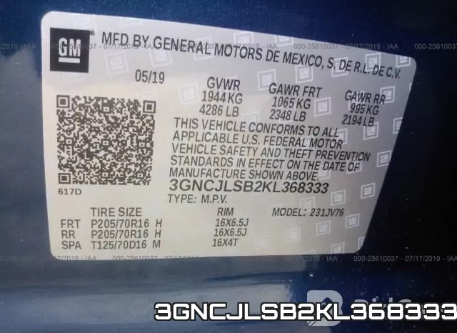 3GNCJLSB2KL368333 фото 10