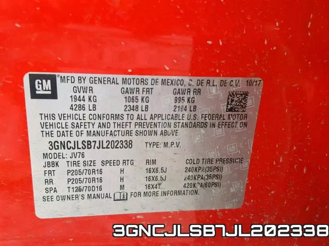 3GNCJLSB7JL202338 фото 2