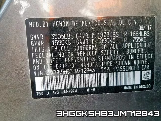 3HGGK5H83JM712843 фото 2
