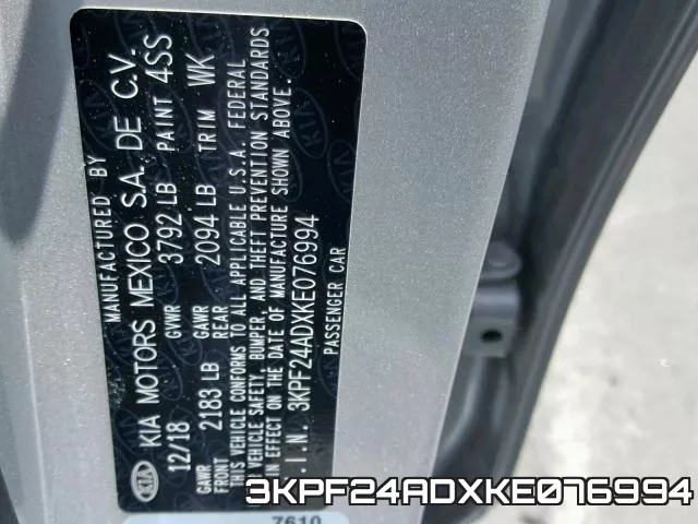 3KPF24ADXKE076994 фото 2