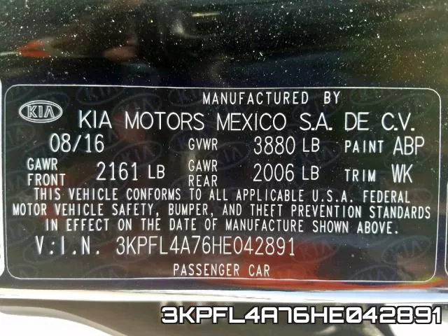 3KPFL4A76HE042891 фото 2
