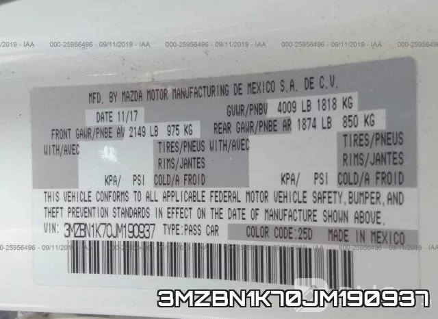 3MZBN1K70JM190937 фото 10