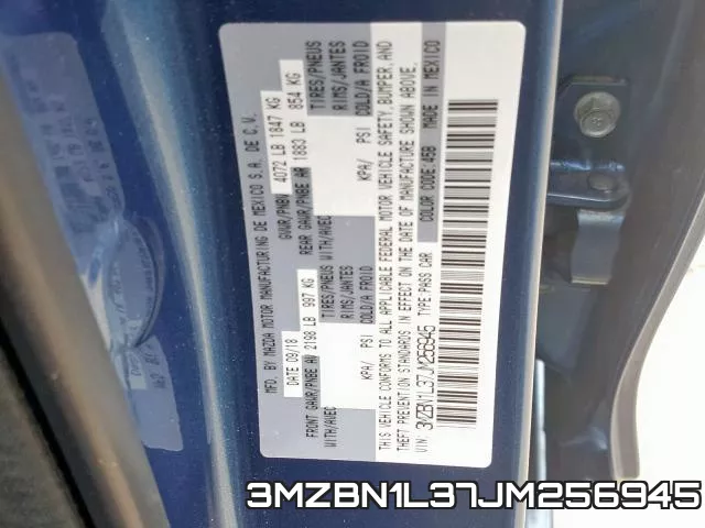 3MZBN1L37JM256945 фото 2