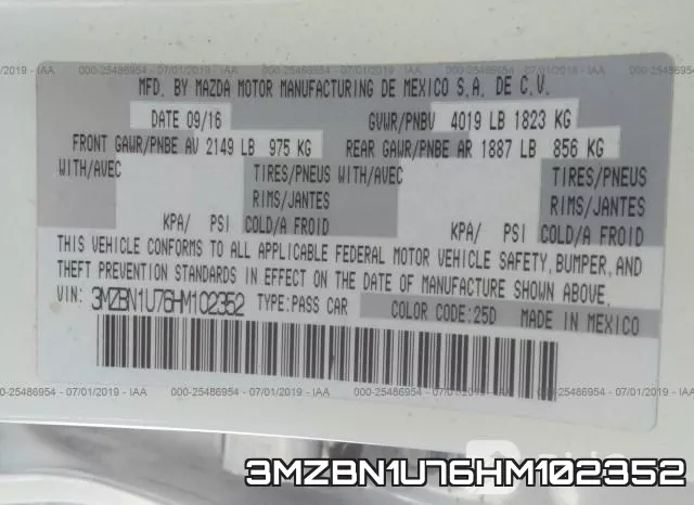 3MZBN1U76HM102352 фото 10