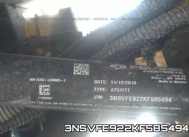 3NSVFE922KF585494 фото 2