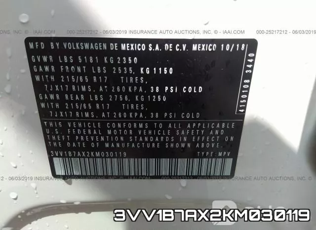 3VV1B7AX2KM030119 фото 10