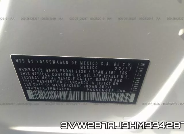 3VW2B7AJ3HM334287 фото 10