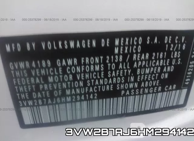 3VW2B7AJ6HM294142 фото 10