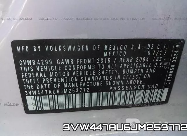 3VW447AU6JM253772 фото 10