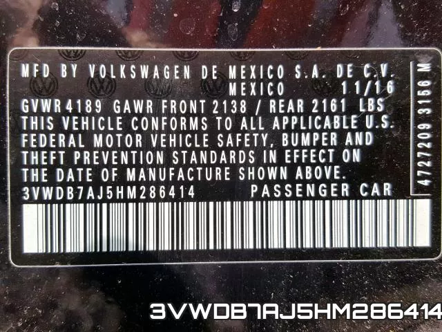 3VWDB7AJ5HM286414 фото 2