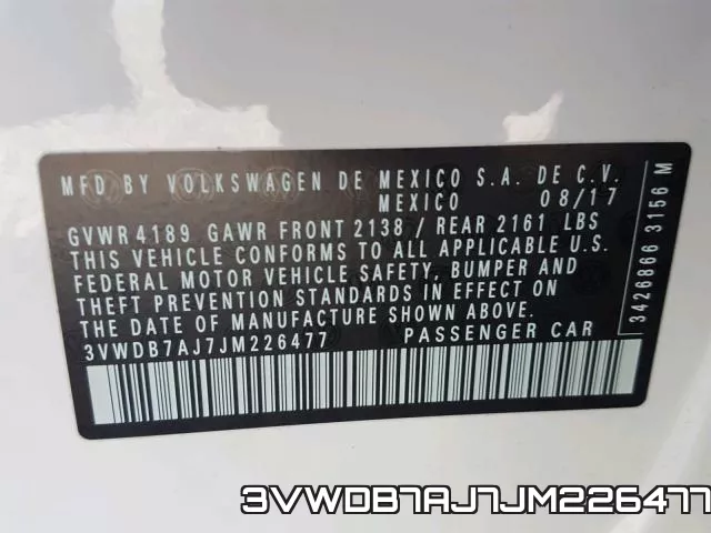 3VWDB7AJ7JM226477 фото 2