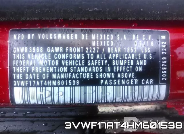 3VWF17AT4HM601538 фото 10
