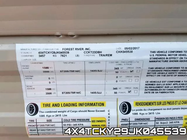 4X4TCKY29JK045539 фото 2
