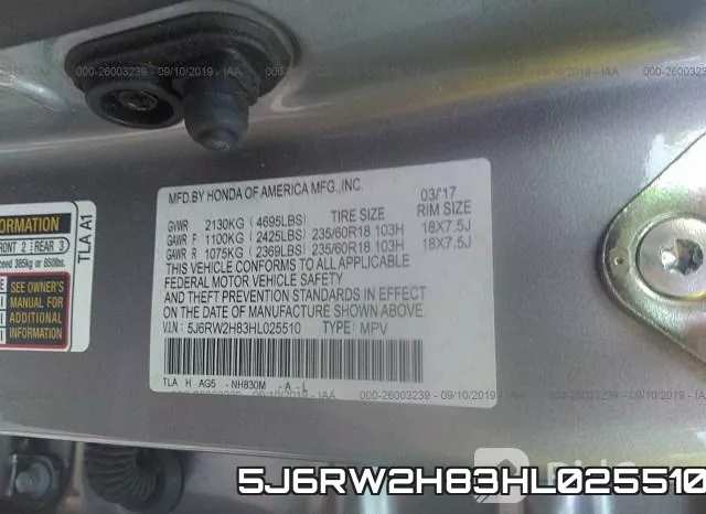5J6RW2H83HL025510 фото 10