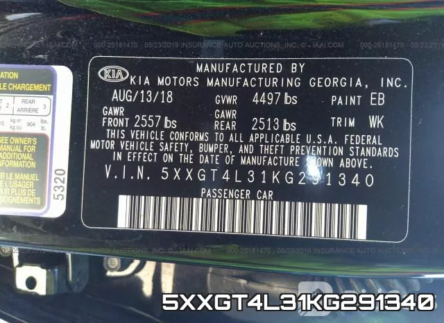 5XXGT4L31KG291340 фото 10