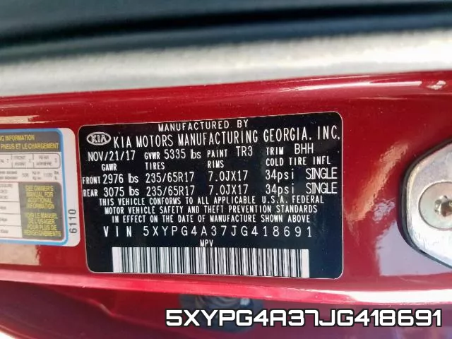 5XYPG4A37JG418691 фото 2