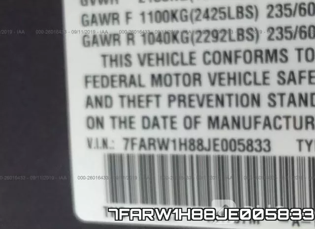 7FARW1H88JE005833 фото 10