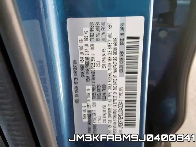 JM3KFABM9J0400841 фото 2