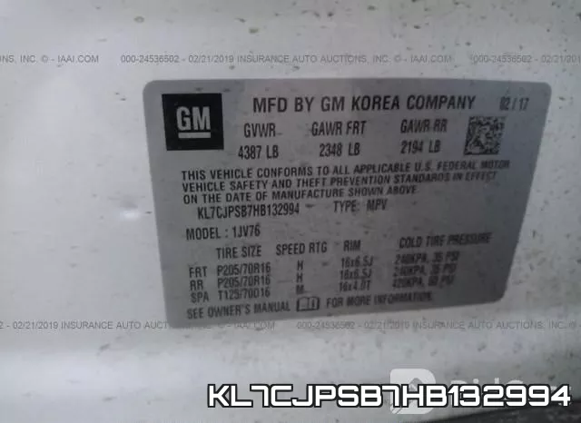KL7CJPSB7HB132994 фото 10