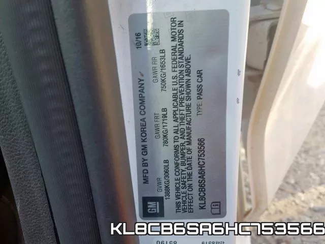KL8CB6SA6HC753566 фото 2