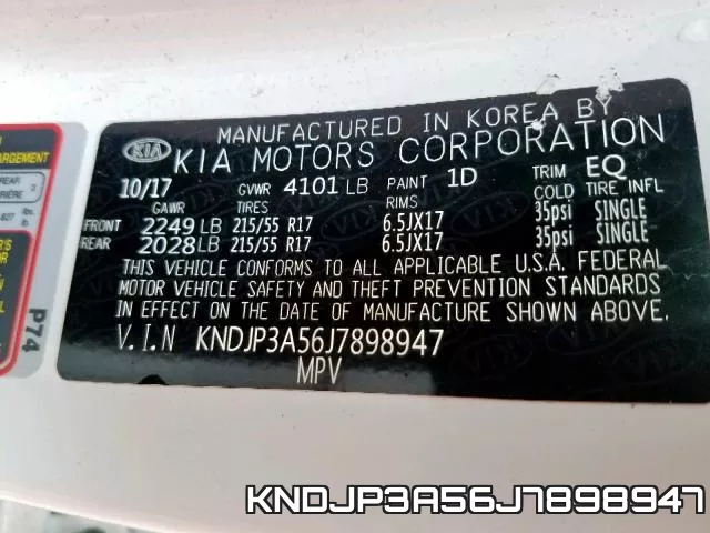 KNDJP3A56J7898947 фото 2