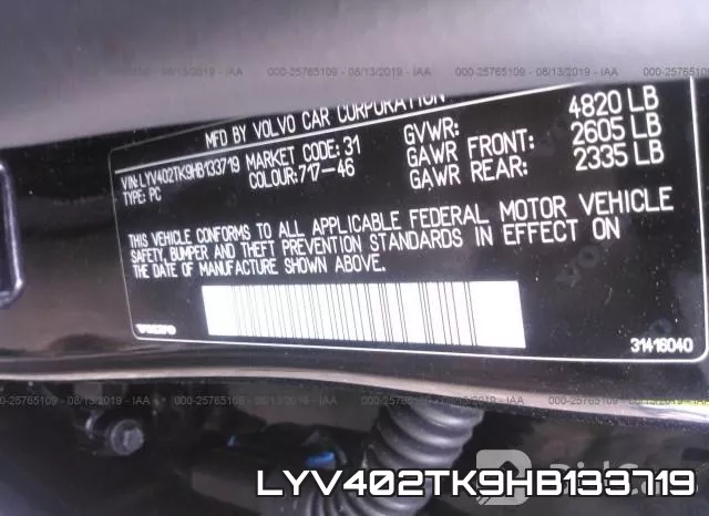 LYV402TK9HB133719 фото 10