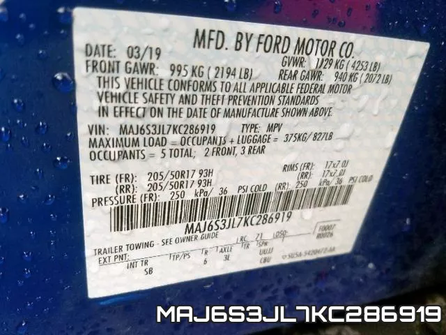 MAJ6S3JL7KC286919 фото 2