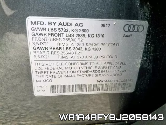 WA1A4AFY8J2058143 фото 2