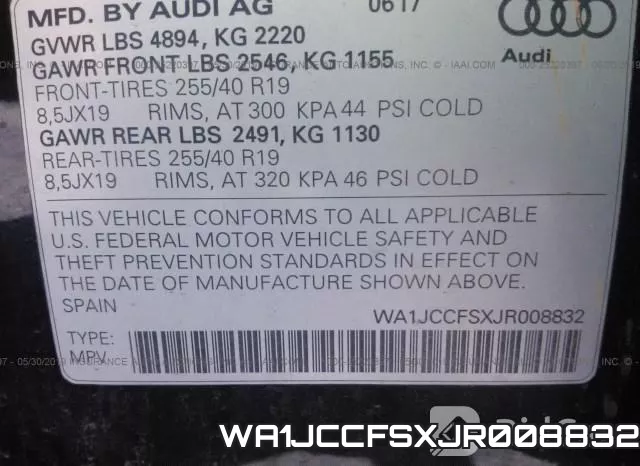 WA1JCCFSXJR008832 фото 10