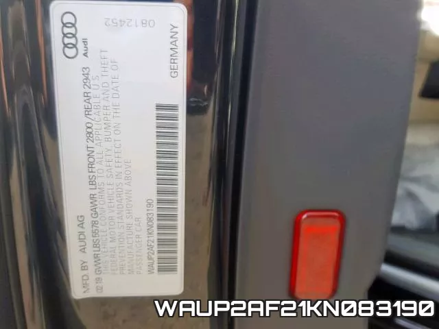 WAUP2AF21KN083190 фото 2