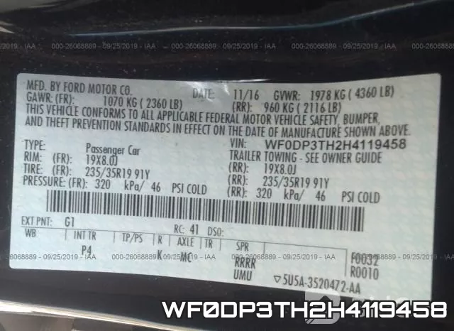 WF0DP3TH2H4119458 фото 10