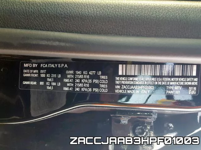 ZACCJAAB3HPF01003 фото 2