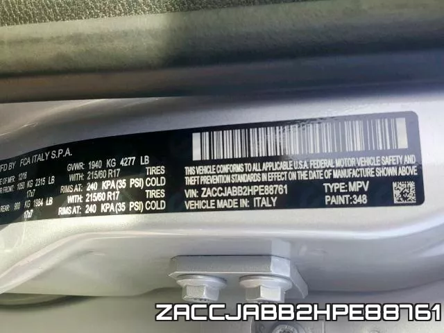 ZACCJABB2HPE88761 фото 2