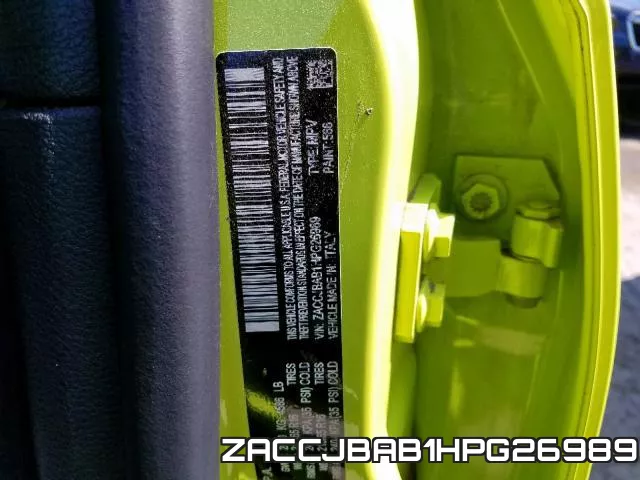 ZACCJBAB1HPG26989 фото 2
