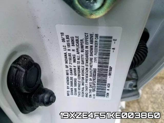 19XZE4F51KE003860 фото 2