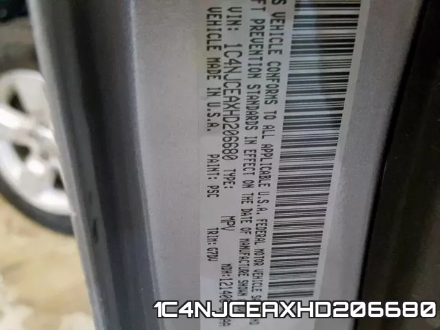 1C4NJCEAXHD206680 фото 2