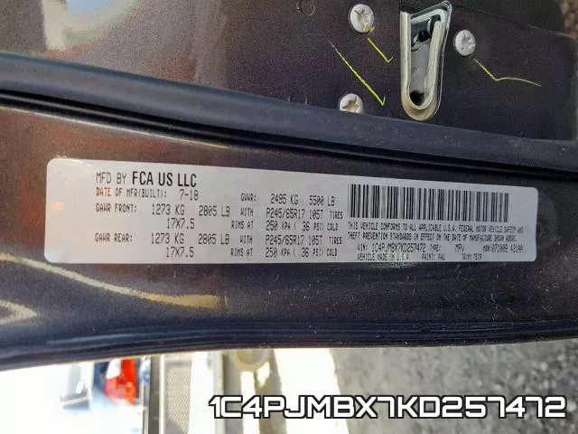 1C4PJMBX7KD257472 фото 2