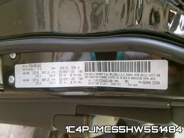 1C4PJMCS5HW551484 фото 2