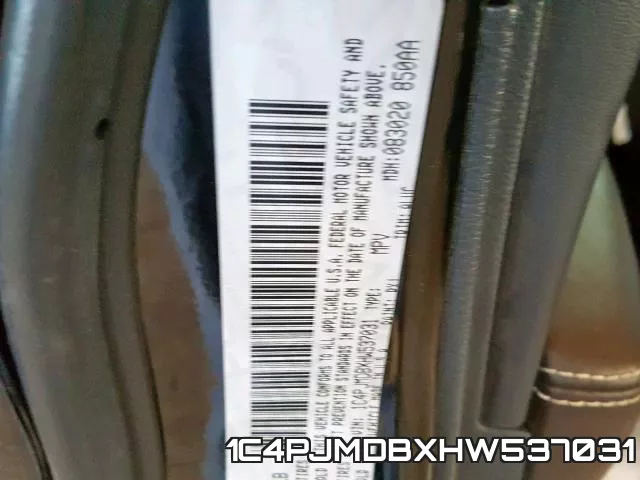 1C4PJMDBXHW537031 фото 2