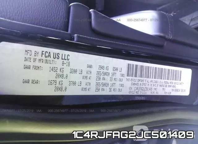 1C4RJFAG2JC501409 фото 10