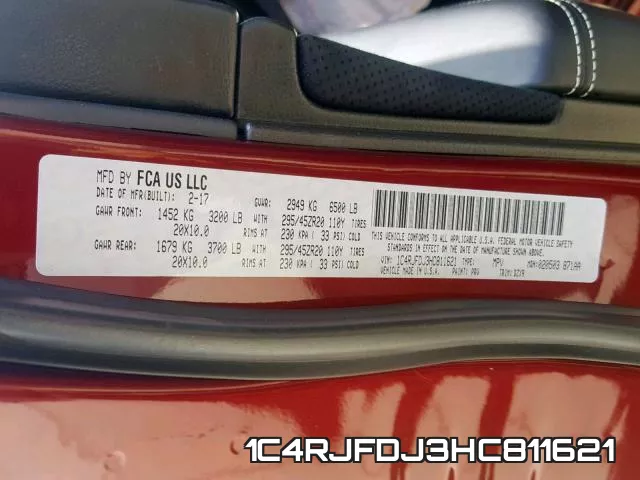 1C4RJFDJ3HC811621 фото 2