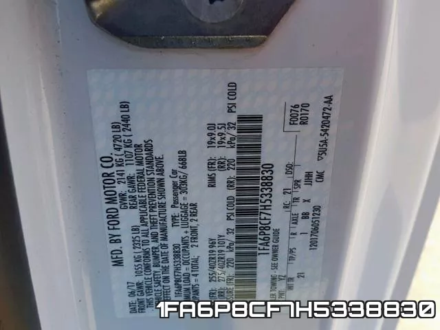 1FA6P8CF7H5338830 фото 2