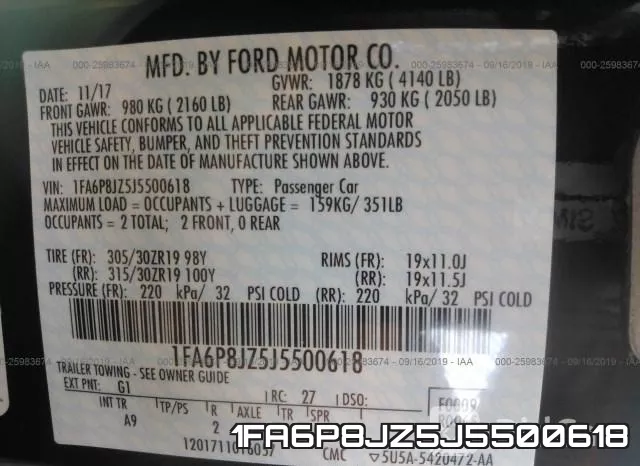 1FA6P8JZ5J5500618 фото 10