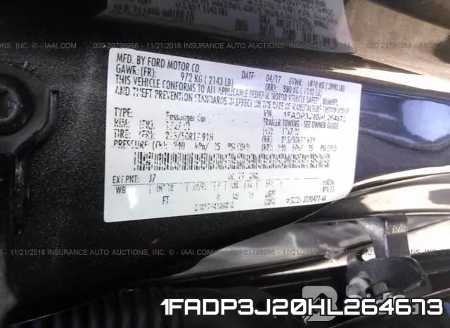 1FADP3J20HL264673 фото 10
