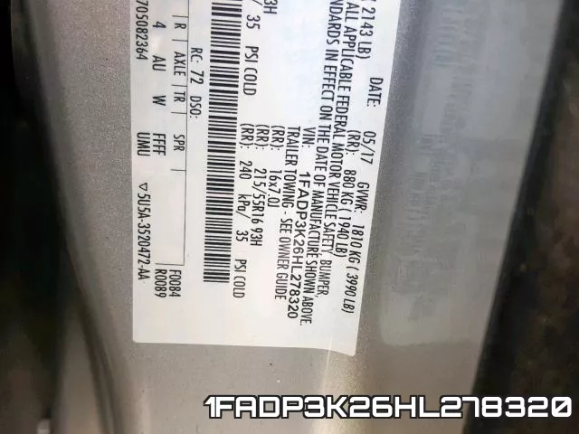 1FADP3K26HL278320 фото 2