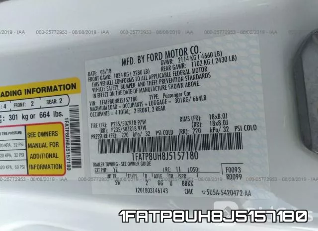 1FATP8UH8J5157180 фото 10